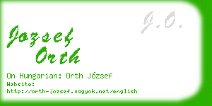jozsef orth business card